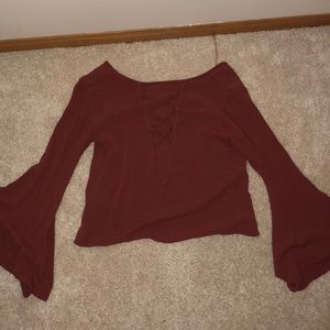 Dark Red Blouse